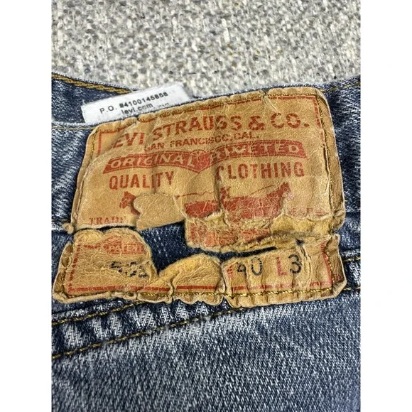 Levis 559 Jeans Mens 40x30 Relaxed Straight American Workwear Denim Wash - Picture 10 of 12